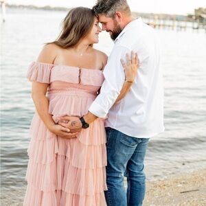 Petal & Pup Blush Layered Pink Ruffle Dress